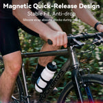 LinkMejor Magnetic Bike Bottle Cage Universal Quick-Release Water Bottle Holder for MTB Road Bikes Scooters Adjustable Strap Mount