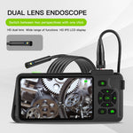 LinkMejor 7.9mm Dual Lens 4.5-inch IPS Color Screen Industrial Borescope Waterproof Inspection Camera 3.5/5/10M Rigid Cable