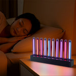 Music Sync Spectrum Light Bar 240 RGB LEDs 14 Color Modes 8 Visualizer Effects USB-C 5V 2A Sound Reactive Ambient Lighting Night Light Adjustable Brightness Desktop Gaming Decor