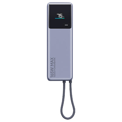 Xiaomi PB1165MI 165W 36Wh 10000mAh Power Bank Integrated USB-C Cable LED Display External Battery Power Supply with 2 Inputs & 2 Outputs Support PD2.0/3.0 QC2.0/3.0 PPS BC1.2 Apple2.4 Fast Charging for iPhone 17 16 Pro 15 14 13 Pro Max for Huawei Mate XT