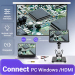 Mustool DM12 10.1'' HDMI Digital Microscope 2000X Coin Microscope with IPS Screen 20MP Soldering Microscope with 8LEDs