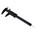 LinkMejor 6 Inch/ 150 mm Mini Plastic Caliper Double Scale Measuring Tool Rectangular Vernier Caliper Fast Read Sliding Gauge Ruler for Eyebrow Stencil Makeup Student School Office Home