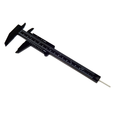 LinkMejor 6 Inch/ 150 mm Mini Plastic Caliper Double Scale Measuring Tool Rectangular Vernier Caliper Fast Read Sliding Gauge Ruler for Eyebrow Stencil Makeup Student School Office Home