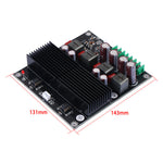 LinkMejor Dual-Core TPA3255 Stereo Amplifier Board 2 Channel 600W+600W Class D Digital Power Amp DC 19-50V 0.006% THD 20Hz-30KHz Multiple Inputs