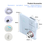 LinkMejor Wireless Matter Smart Thermostat Temperature Controller Wall-mounted 5A/16A Water Gas Boiler Heating Voice Control with Alexa Google Assistant