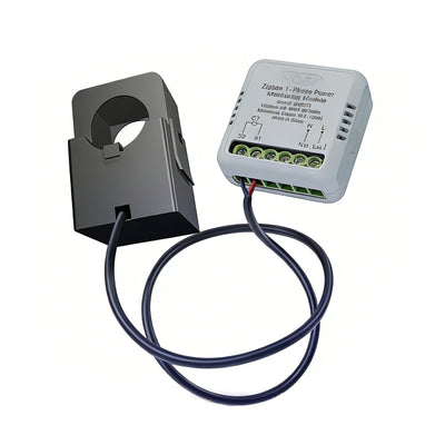 ZM6LT1Zigbee 3.0 1-Phase Power Monitoring Module 90-250V AC 0.2-100A Clamp CT Bidirectional Energy Meter Tuya Smart Life