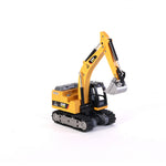 LinkMejor HG4-301 RTR 1/64 2.4G Mini RC Excavator Alloy Bucket 270 °Rotation Support App Remote Controlled LED Light Sound Engineering Vehicles Two Speed Desktop Toys Model Collection Gift For Boys