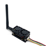5.8GHz 48CH Max 5.5W VTX 200mw 500mw 1W Adjustable Dual Cooling Fans 7-36V FPV Transmitter Long Distance Wireless Image Transmission SmartAudio Support for FPV Racing Drone RC Airplane Fixed Wings