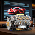 GQ 3053 MOC V8 Engine Model Bilding Blocks Brick Assembly Kit 692PCS Excellent STEAM Science Education Discovery Toys Children Gifts