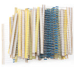 1000Pcs Metal Film Resistors Assorted Kit 0.25W 1/4W 50 Kinds Resistance Values 0.1Ω to 10MΩ ±1% High Precision Electronics Components