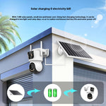 LinkMejor Solar 4MP 6X Zoom WiFi IP Camera AOV Mode HD Surveillance 24/7 Recording Wireless 2MP+2MP Dual Lens Security Solar Powered Waterproof Night Vision Camera