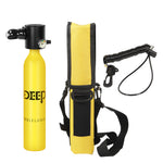 LinkMejor 0.5L Mini Scuba Tank Kit with Storage Bag and Satety Rope Portable Scuba Diving Tank Gear Support 5-10 Minutes Breath Underwater Breathing Devicefor Partner Underwater Entertainment Backup Air