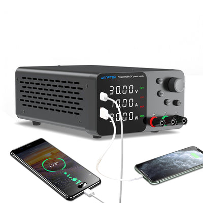LinkMejor Lab Bench Power Supply 150W 300W 360W Laboratory Switching Power Supply Unit 30V 60V 120V 3A 5A 10A Adjustable Digital Source Voltage Stabilizer