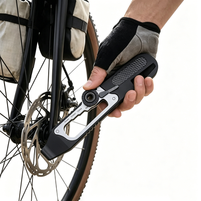 LinkMejor Ratchet Bike Repair Tool Kit Multi Functional Tire Lever Hook Magnetic Bit Storage 103g Lightweight Cycling Accessory