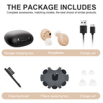 Sound Amplifier Dedicated Invisible Ear Internal Earbuds Adjustable Noise Reduction USB Charging Earphone for Elderly