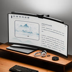 LinkMejor Curved Computer Monitor Light Bar 10W Dual Light Source Non Glare Asymmetric LED Desk Lamp with Remote Control USB Powered