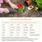 YY-1104 6-In-1 Soil Tester NPK/EC/Moisture/Temperature Dual Probes 90° Rotating LCD 0-1999 mg/kg 0-1999 μS/cm 0-99% RH 0-60°C Auto Power Off ABS Housing