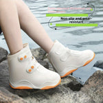 LinkMejor 1Pair Bicycle Protective Gear Waterproof Non-slip Shoe Covers Easy Double Buckle Design Outdoor Reusable Overshoes Elastic Rain Boots Unisex