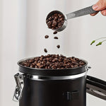 IPRee 1.2L/1.8L Coffee Bean Storage Container Stainless Steel Vacuum Sealed Canister with One Way Valve Date Tracker Airtight Food Grade Kitchen Storage Jar