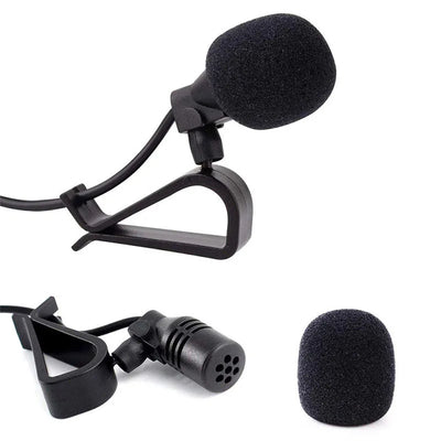 Car Audio Microphone 3 Meters 2.5mm Jack Plug External Microphone Dual Mounting Options for Car Radio Receiver