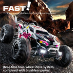 LinkMejor SG618 MAX RTR 1/16 2.4G 4WD 80km/h Brushless RC Car LED Light Off-Road Climbing Truck High Speed Full Proportional Control Metal Differential Drive Shaft Vehicles Model Toys