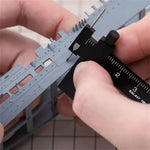 Isometric Parallel Marker Adjustable T-square Mini Carving Ruler Aluminum Alloy SKH-51 Steel Needle for Precision Model Marking Red/Black