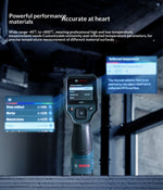 Genuine for Bosch GIS800-16 Infrared Thermometer -40 °C to +800 °C 20:1 Optical Resolution Dual Laser K-Type Interface IP54