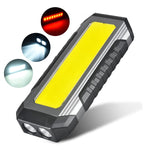 Powerful XPE LED+COB Dual Light Sources Work Light 4000mAh Power Bank Flashlight TYPE-C Rechargeable With Magnet Outdoor Camping Emergency Lantern
