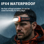Powerful LED Sensor Headlamp USB Rechageable Headlight LED Head Light Camping Search Light with Built-in Battery Fishing Lantern