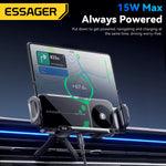 LinkMejor X01 15W Car Wireless Charger Air Outlet Dual Coil Mount Stand One-Click Switch Fast Charging for iPhone 16 15 14 13 Pro Max for Huawei Mate XT for SAMSUNG XIAOMI