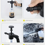 2L Foam Watering Can Transparent HDPE Air Pressure Pump Sprayer 1:50 Ratio Car Wash and Garden Use
