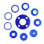 10PCS Router Template Guide Bushing Set Aluminum Alloy 8 Guide Bushings 2 Lock Nuts Woodworking with Router Jigs and Templates