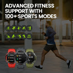 [2024 World Premiere]LinkMejor Ares 3 Plus 1.43 inch AMOLED Stainless Steel Navigation Crown IP68 Waterproof Realtek8773 Voice Calling 100+ Sport Modes 24H Health Monitor SpO2 Smart Watch