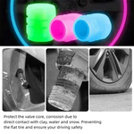4PC Car Luminous Valve Caps Fluorescent Night Glowing Car Motorcycle Bicycle Wheel Styling Tyre Hub Universal Cap Decor