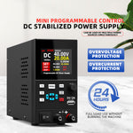I8 Series 305/3010/4020 Programmable DC Power Supply 0-40V 0-20A 300W USB Port Over Voltage Protection Adjustable Voltage Current