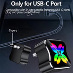 LinkMejor Q1BF 2-in-1 Wireless CarPlay Android Auto Smart Box Type-C Port Plug and Play Wired to Wireless Adapter