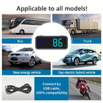 Car HUD Head Up Display LED Display Alert Speeding Alert Car LED Display Clock Car SUV RV Miles/Hour Switchable KM/H MPH
