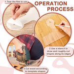 3PCS Woodworking Essentials Acrylic Router Templates for Charcuterie Board Handles Cutting and Shaping Tool Clear Template Guide Versatile Craftsman Tool Easy to Use