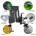 LinkMejor 7X-45X 4K Binocular Stereo Microscope Magnifier Stand Diamond Setting Microscope Camera EU Plug For Jewelry Optical Tools