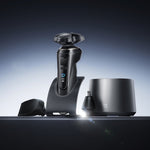 LinkMejor MIJIA QDL11 Electric Shaver Pro with Multifunctional Base Station Shaving Pressure Display Dual Ring Foil 360° Floating Head Long Battery Life Type-C Charging
