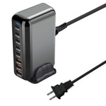 [GaN Tech]LinkMejor YMX-908-600W 600W 8-Port USB PD Charger 5USB-C+3USB-A QC PD Fast Charging Desktop Charging Station EU Plug US Plug for iPhone 16 16 Pro 15 14 13 Pro Max for Huawei Mate XT for Xiaomi 15pro