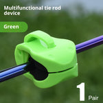 LinkMejor 1 Pair Universal Fishing Rod Holder Fixer Clip Straps Fishing Pole Holder Multifunctional Fishing Rod Fixation Secure Grip Tackle Organizer