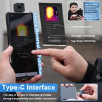 Portable Mobile Phone Thermal Imager -20℃ to 1000℃ Small Thermal Imaging Camera Support Maximum Minimum Center Temperature Measurement 5 Color Palette Modes