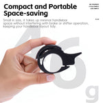 WEST BIKING Mini Invisible Bike Bell Aluminum Alloy Whale Shape Bicycle Thumb Bell MTB Road Bike Handlebar Bell for 22.2-31.8mm Handlebar Diameter