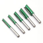 3-Blade Straight Router Bit Set Alloy Steel Woodworking Tool Compatible with Electric Engraver Router Handle Cutting Trimming Milling