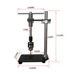 Manual Vertical Tapping Machine Slide Rail Diameter 12MM Clamping Range 1.5-10MM Adjustable Tap Wrench Desktop Rocking Probe Arm Metal Construction Black Vise Attached