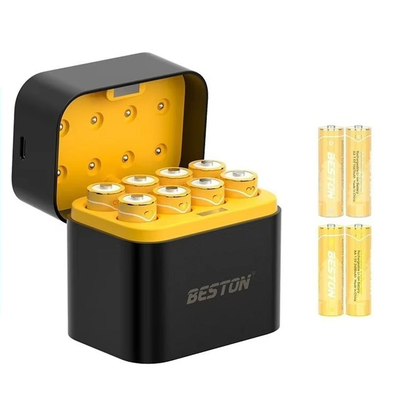 Beston M7037 8-Slot 1.5V Smart AA/AAA Lithium Battery Charger Case Fast Charging Battery Charger Smart Charging Compartment