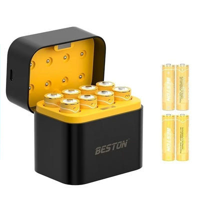 Beston M7037 8-Slot 1.5V Smart AA/AAA Lithium Battery Charger Case Fast Charging Battery Charger Smart Charging Compartment