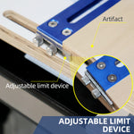 LinkMejor Taper Cutting Jig Adjustable Limit Device Adjustable Distance Fixture Aluminum Miter Strip Sled Base