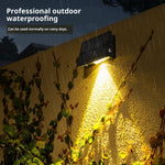 Elfeland LED Solar Wall Lamp 5 Lighting Modes Auto Solar Charging Waterproof Outdoor Courtyard Light for Garden Decoration